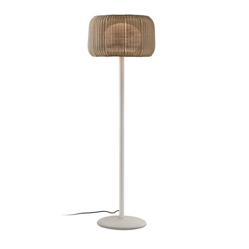 Fora Floor Lamp, Natural White, Light Beige