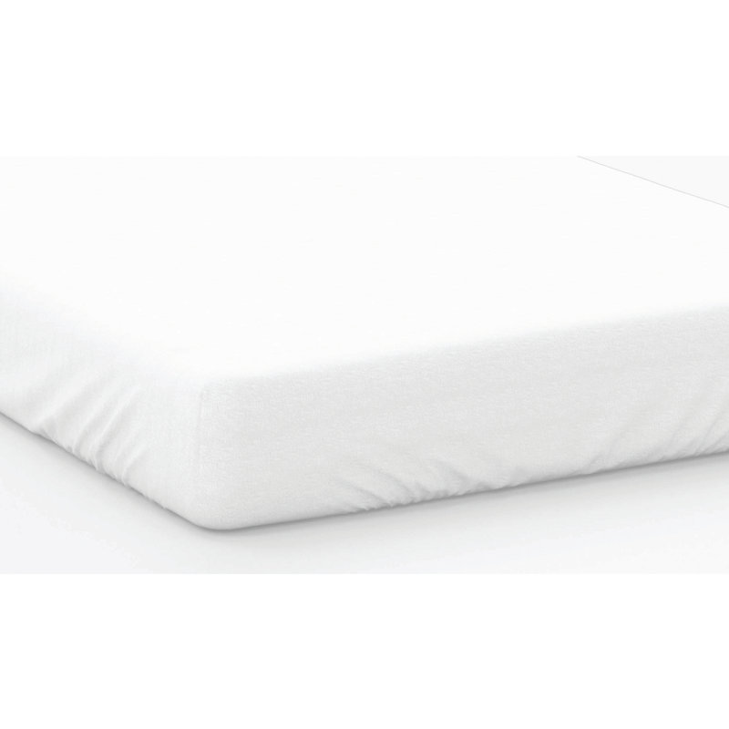 600 TC 100% Cotton Range Sateen Fitted Sheet, White, Emperor (7')