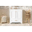 Meuble-lavabo de luxe 30 po avec lavabo en céramique, meuble-lavabo avec 2 grandes portes à fermeture douce, meuble de rangement en bois massif-1532009124