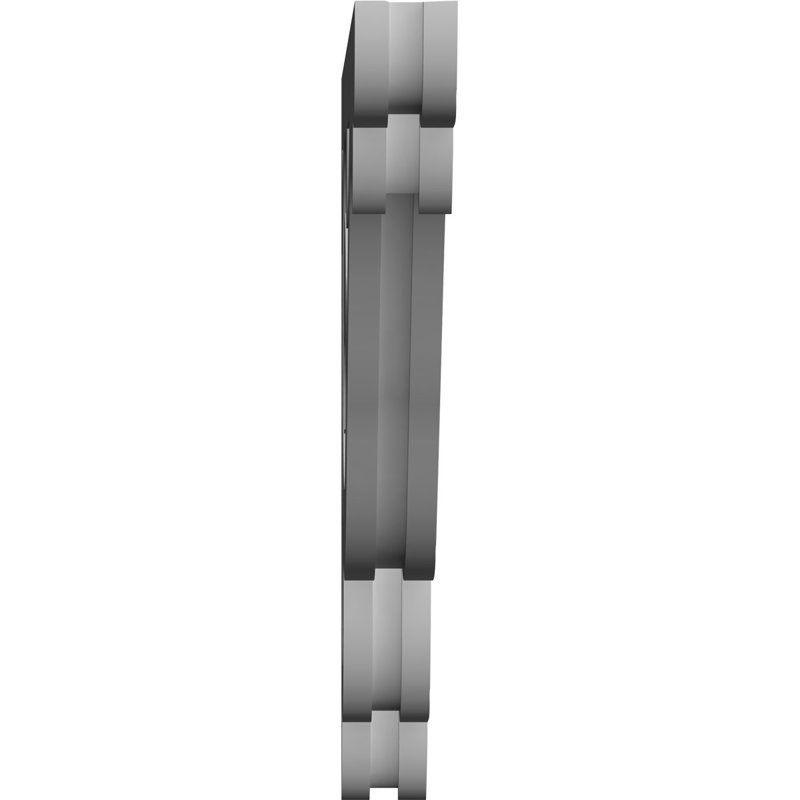 Corbeau en PVC de qualité architecturale Bordeaux, H 16 po x l 16 po x P 1,875po
