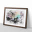 Howling Wolf with a Galaxy Forest - Picture Frame Painting Print-56736032-56736033