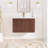 29.92 In. W X 18.31 In. D X 20.4 In. H Single Sink Wall-Mounted Bath Vanity In Deep Walnut With White Ceramic Top