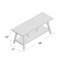 Banc de rangement en bois Dylan