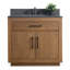 Ensemble de meuble-lavabo sur pied 36 po avec plateau en calcaire noir Avignon-93934488-114248459