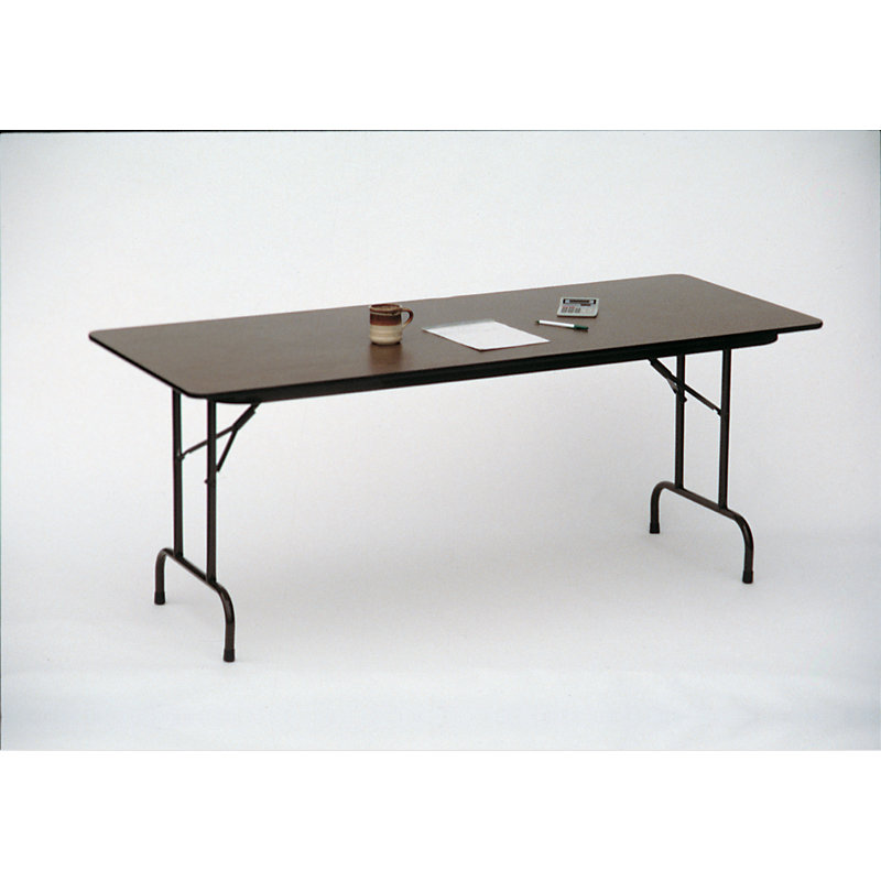 Table pliante rectangulaire 72'', H 29 po x L 30 po x l 96 po, Brun foncé / brun