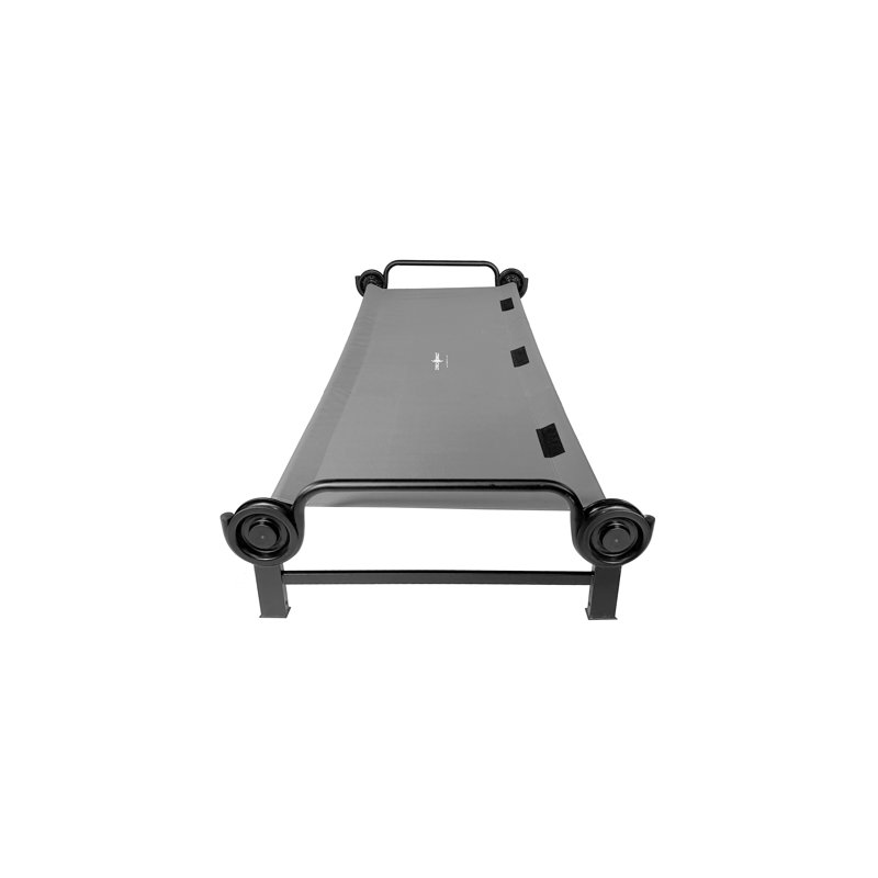 Grey Portable Steel Frame Cot with Carry Bag