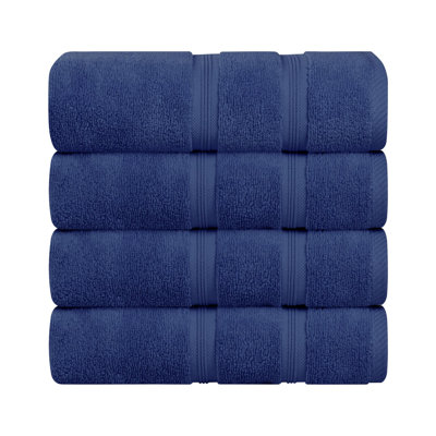  Smart Quick-Dry Zero Twist Cotton Bath Towels, Set Of 4