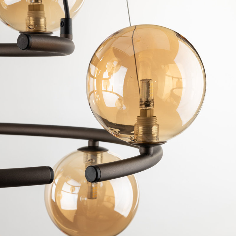 Aspermont 9 - Light Cluster Pendant, Brown