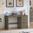 48" Modern Fluted Executive Desk With Storage Cabinet,Wood Home Office Desk With File Drawer & Metal Handles, Large Computer Writing Table For Office,Study, Living Room, Bedroom-510128193