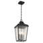 Luminaire suspendu d'extérieur 19,75 po 4 lumières avec verre d'eau transparent