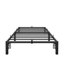 Cadre de lit simple en métal 10 po - Assemblage sans vis, lit plateforme à profil bas, sans sommier, acier robuste-1502695908
