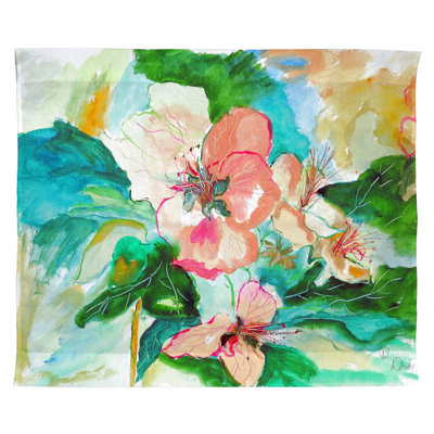 Suspension murale florale de pêche en polyester