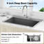 Évier de cuisine à simple cuve à montage sur plan avec accessoires 33 po L x 22 po-112620481