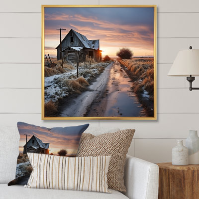 " Barns Winter Scenery "