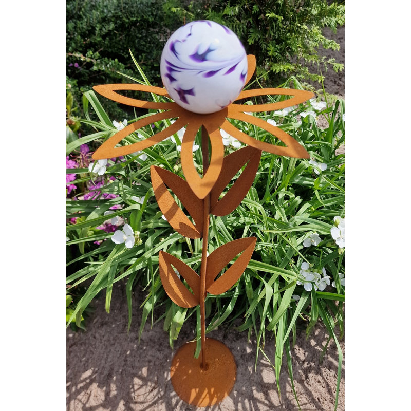 Sagefield Metal Plants & Flowers Gazing Ball