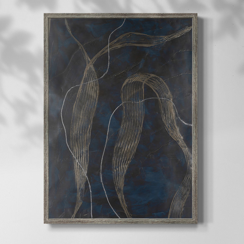«Laminar Flow I», reproduction encadrée - bois massif, H 11 po x l 9 po