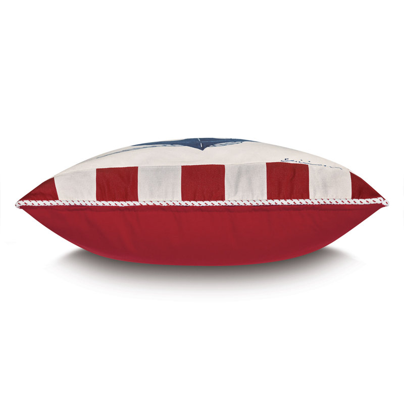 Wicking Anchor Decorative Pillow In Red, White/Red/Blue