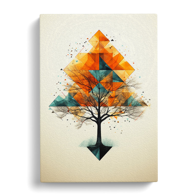 Tree Geometric - Print, 50cm H x 35cm W x 3cm D