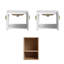 Meuble-lavabo double 59,6 po avec plateau en céramique Jasminka-1730283388