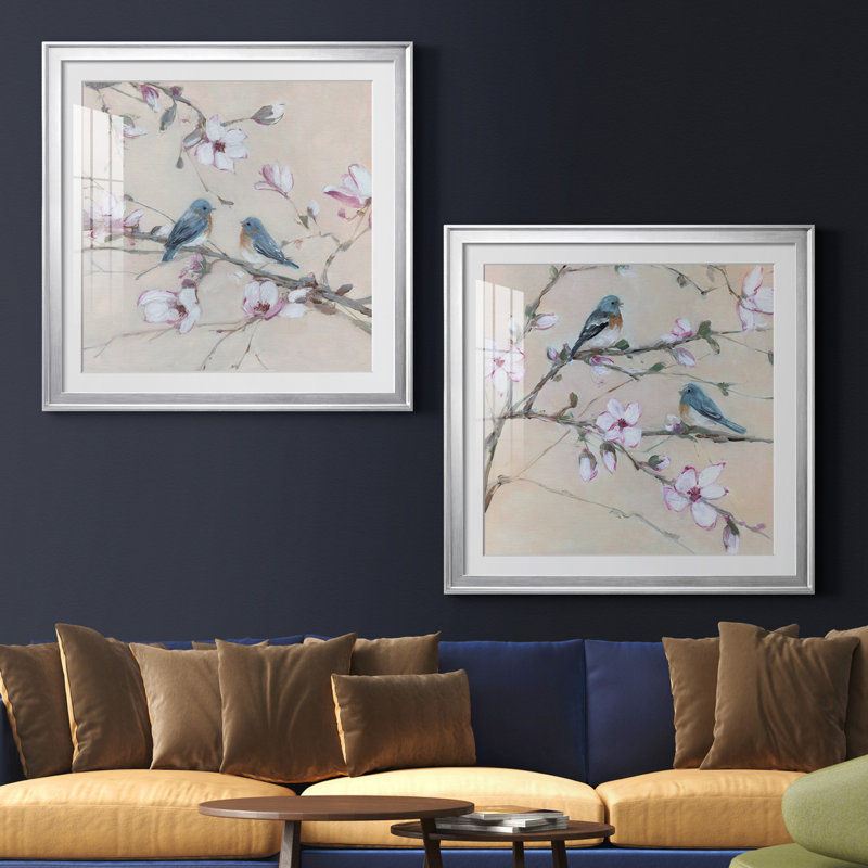 «Sweet Sounds of Summer I», ensemble de 2 reproductions d'art encadrées, H 30,5 po x l 61 po x P 1,5 po, Blanc