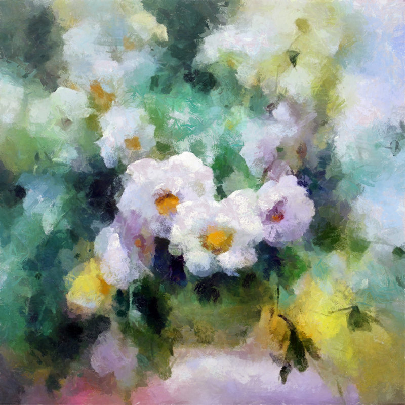 " Flowers 31 ", 12" H x 12" W x 1.5" D