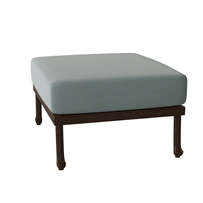 Casa Outdoor Ottoman, Textured Black, Canvas Spa Sunbrella® Canvas