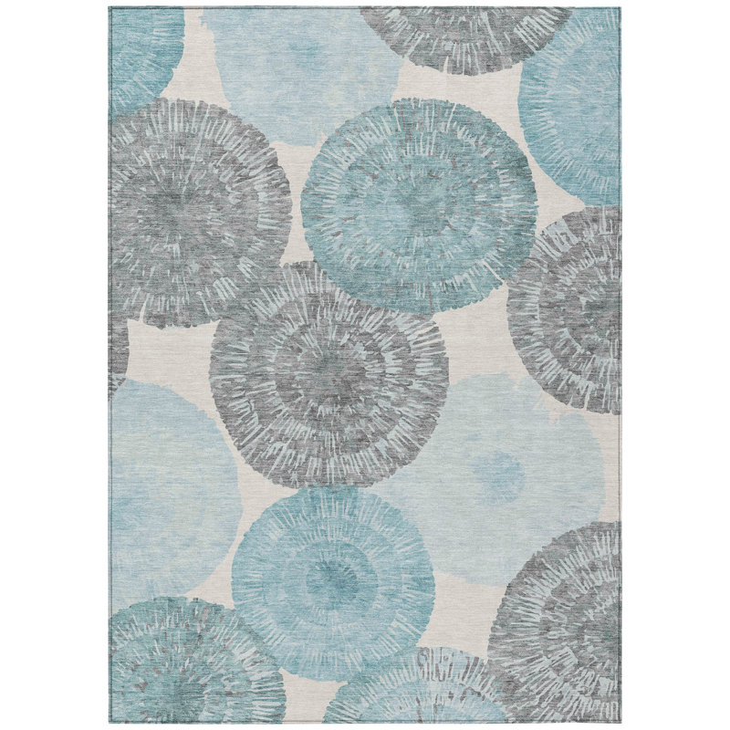 Machine Washable Indoor/Outdoor Adalaide ACN2351 Abstract Rug, Rectangle 5' x 7'6"