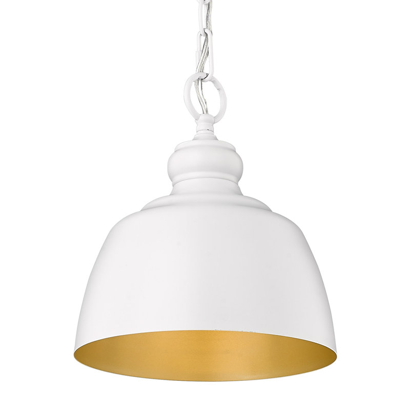 Luminaire suspendu en forme de cloche 1 lumière Holmes , Blanc mat