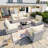 7-Piece Patio Furniture Set, Outdoor Patio Furniture with Thick Cushions, Modular Patio Sofa, Dual-Strand Wicker Rattan, Rust-Resistant Frame, Backyard Furniture for Garden, Deck-148059710