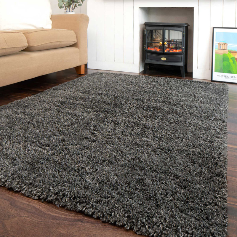 Anasthasie Solid Colour Shag Area Rug, Rectangle 60cm x 110cm