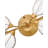 Fredrick Ramond Amira Two-Light Wall Sconce w/ Clear Pressed Glass Leaves