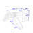 Low Loft Bed With Storage Shelves And Slide-668820490