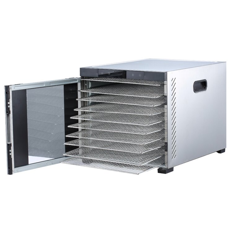 Chefwave 6 Tray Food Dehydrator With Stainless Steel Racks, Temp +