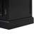 K&K 54.9" Kitchen Island with Drop Leaf, Power Outlet, Kitchen Storage Cart with 4 Door Shelves, Cross Barn Doors & Visual Glass Door, Rolling Kitchen Island on 4 Wheels for Kitchen, Dining Room,Black