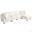 Canapé modulaire rembourré U-Style avec repose-pieds de rangement amovible, 2 porte-gobelets cachés, canapé modulaire pour le salon-499214882