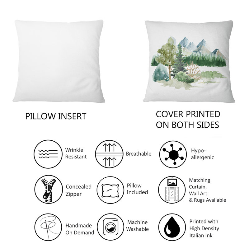 Coussin Trees Bush Grass In Wild Landscape