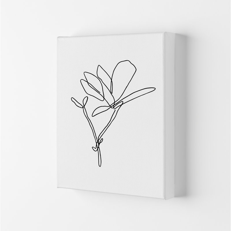 Japanese Magnolia - Print on Canvas, 42cm H x 29.7cm W x 4cm D, Wrapped Canvas