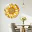 Motif de tournesol horloge murale en verre-1520618880