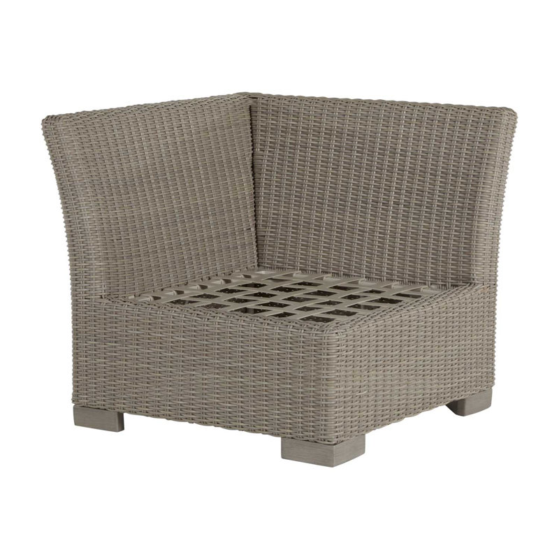Club Woven Patio Lounge Chair with Cushions, Oyster, Dove Sunbrella® Linen, Welt