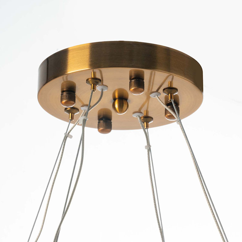 Lustre cylindrique à 4 lumières DEL Bergstrom, H 27,6 po x l 27,6 po x P 27,6 po