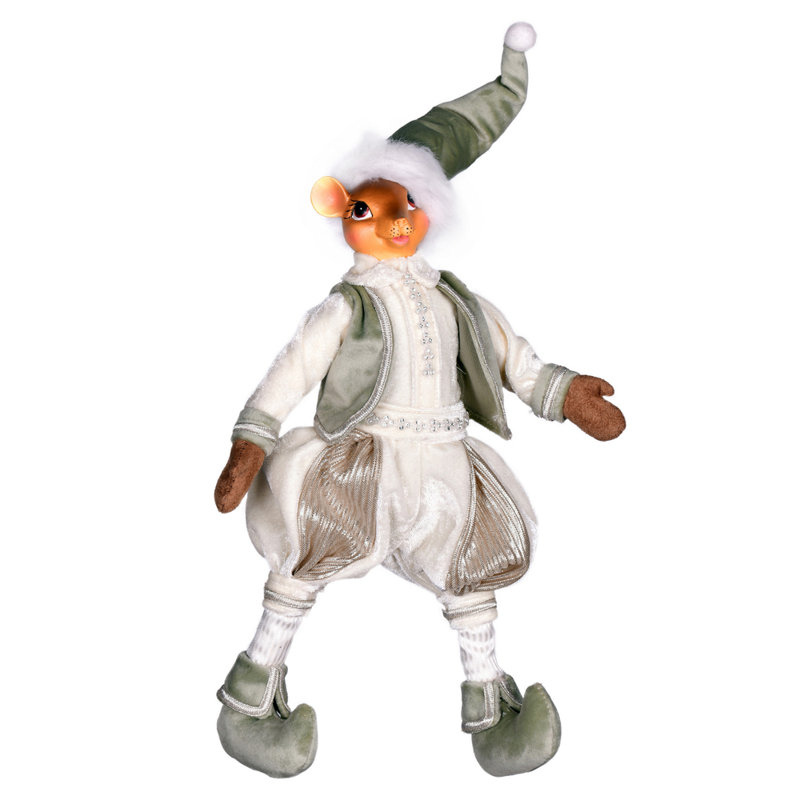 Poupée de souris Vickerman 14 "Jewel-Tide Greetings, paquet de 2