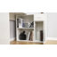 Bureau d'ordinateur de coin en L avec tablettes de rangement rotatives et tiroir pour la maison et le bureau, blanc-1246821833