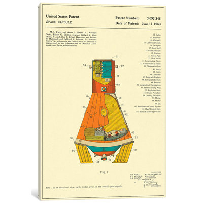 " NASA Space Capsule Patent " by Jazzberry Blue