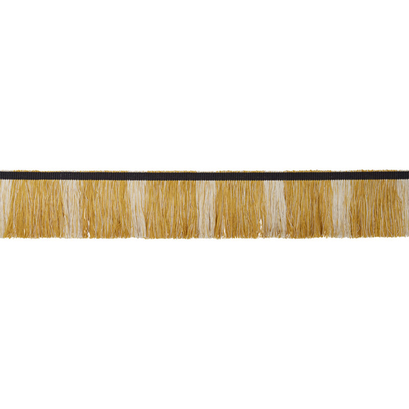 Schumacher x Stephanie Seal Brown Calcada Fringe, Maize