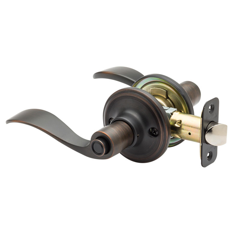 Waverlie Privacy (Bed & Bath) Door Lever, Tuscan Bronze