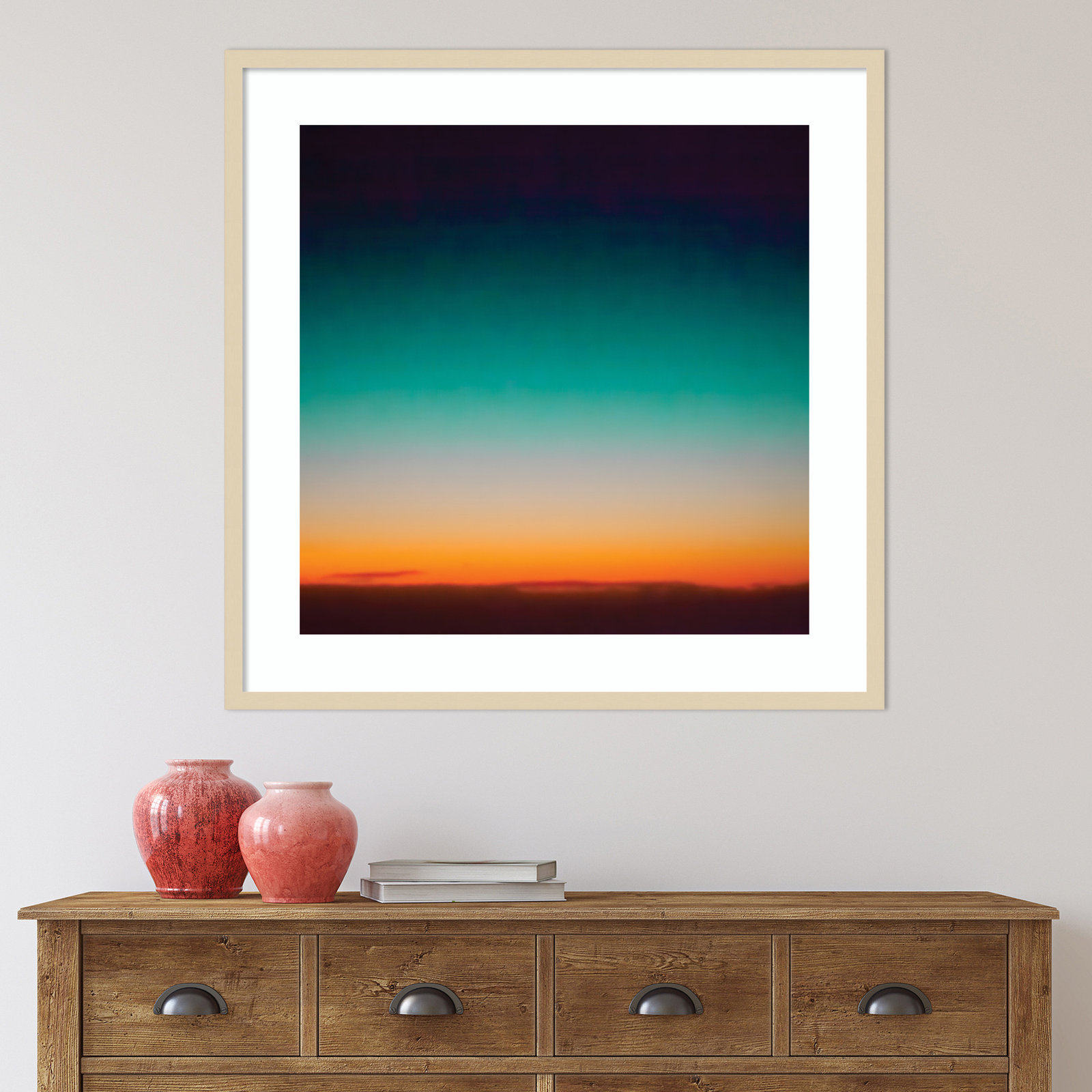 Sunrise Flying by Caroline Mint, Brown, 33.25" H x 33.25" W x 0.88" D