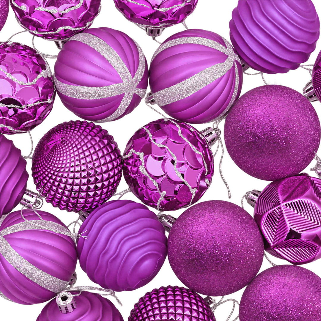 Vidaxl (Lilac) Christmas Ball Set 36 Pcs 6 Cm Polystyrene Christmas Tree Baubles - Image 3