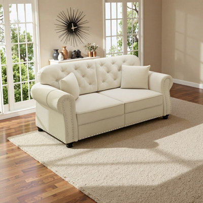 Canapé en velours 63 po Chesterfield
