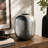 10.5X10.5X13" Aluminum Vase, Silver Streaks