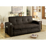 Full / Double 75'' Upholstered Tufted Convertible Sofa